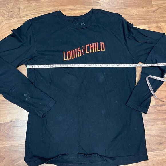 Louis The Child Mens Black Cotton Crew Neck Graphic Long Sleeve T-Shirt Large - Picture 4 of 7